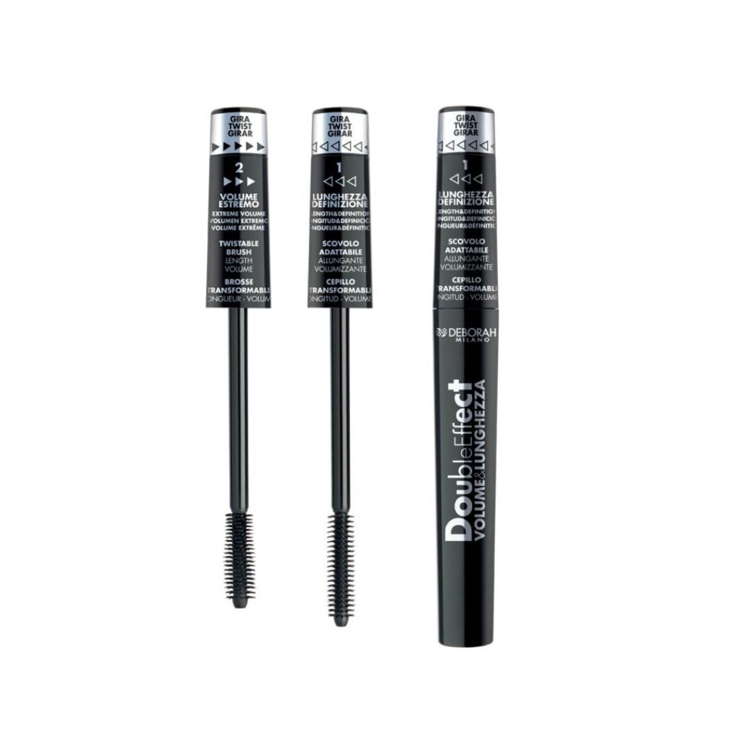 DEBORAH MILANO DOUBLE EFFECT VOLUME & LUNGHEZZA MASCARA ديبورا ماسكارا للرموش