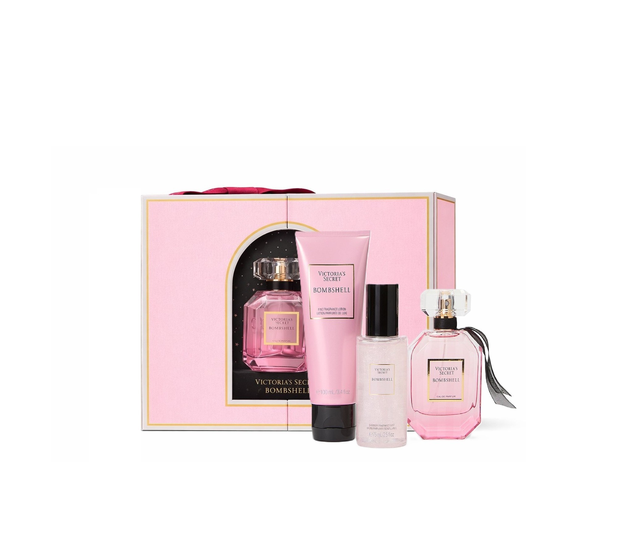 VICTORIA'S SECRET Bombshell Gift Set (Eau De Parfum 50ml + Mist 75ml + Lotion 100ml) فكتوريا سيكرت بكج هدايا
