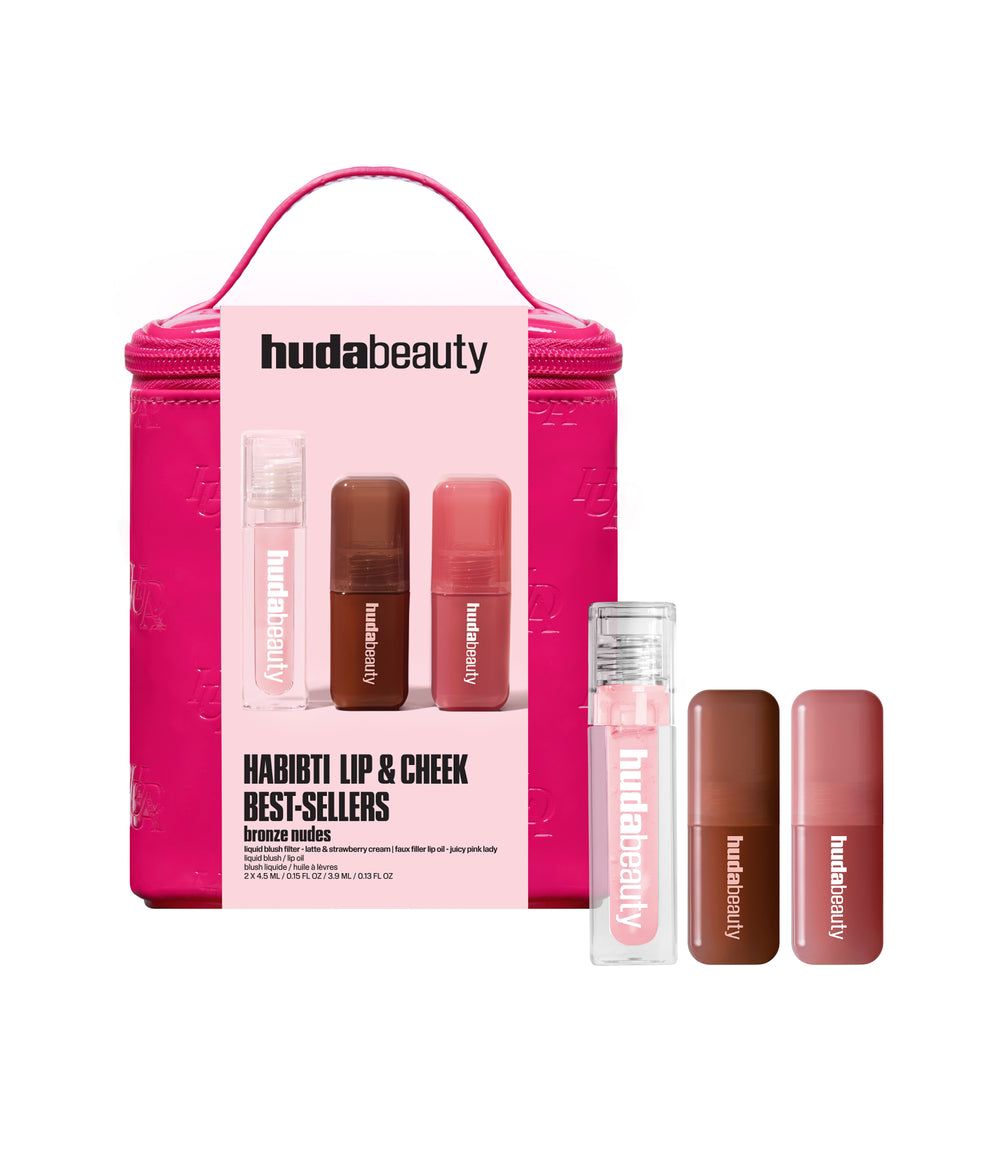HUDA BEAUTY HABIBTI LIP AND CHEEK BEST SELLERS RAMADAN  KIT هدى بيوتي مجموعة هدايا للنساء
