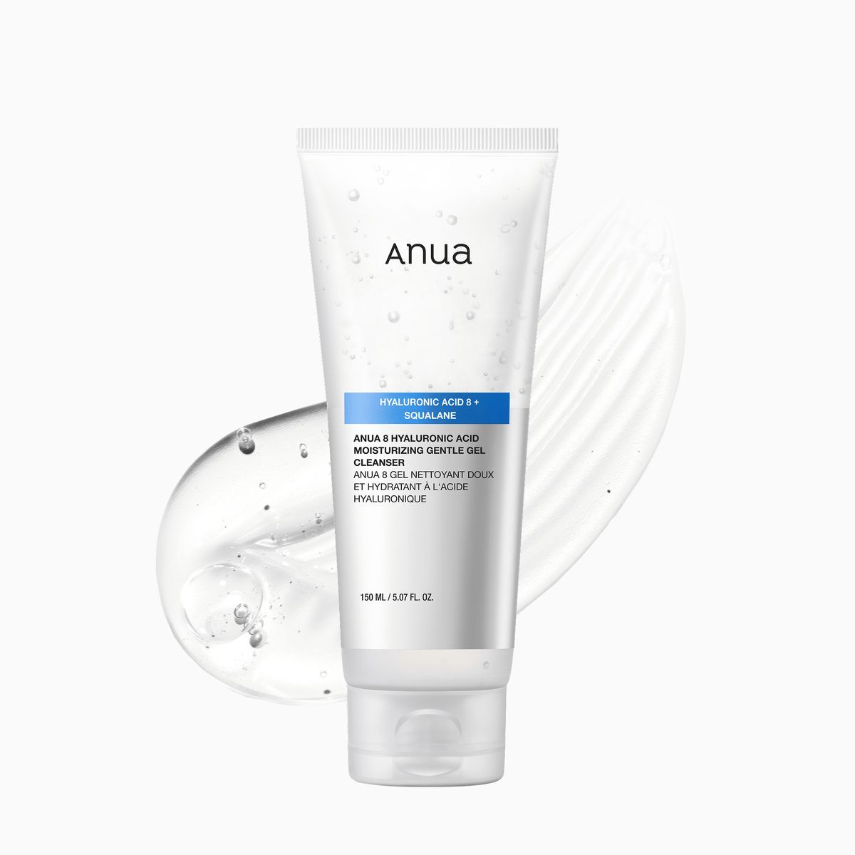 ANUA 8 HYALURONIC ACID MOISTURIZING GENTLE GEL CLEANSER 150ml (For All Skin Types) أنوا غسول جل منظف ومرطب للبشرة
