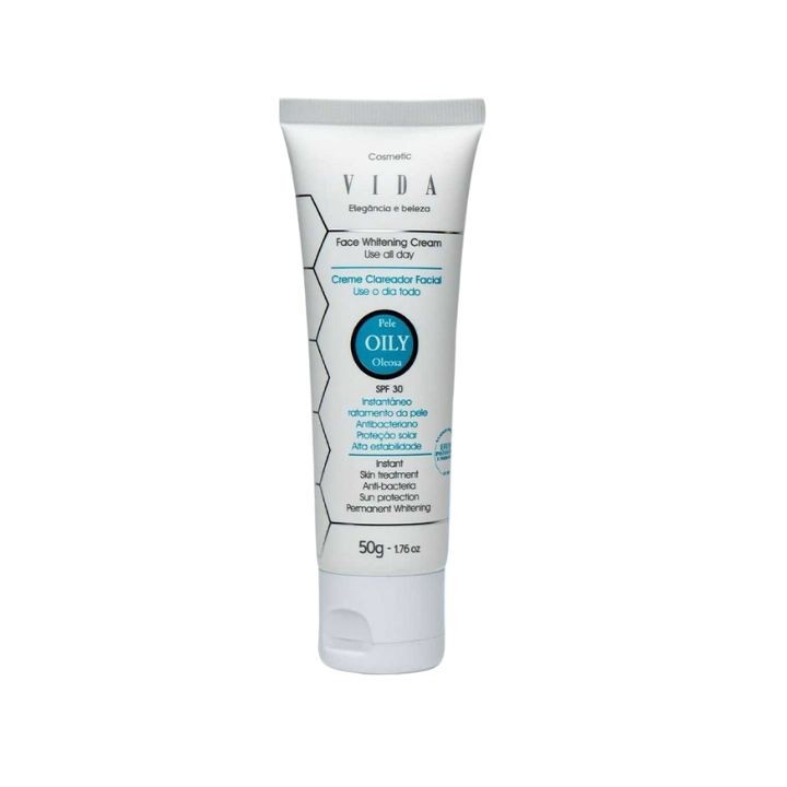 VIDA FACE WHITENING CREAM WITH SPF 30 50g فيدا كريم مبيض وجه للبشرة الدهنية