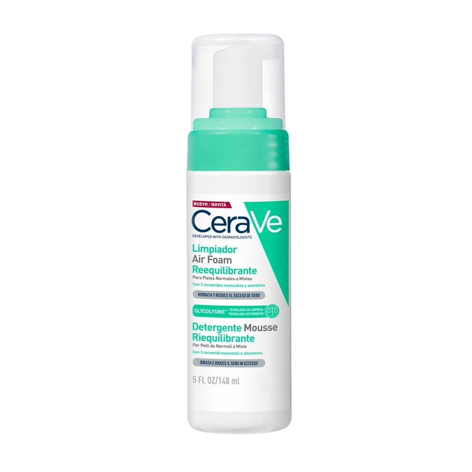 CERAVE Rebalancing Air Foam Cleanser 148ml  سيرافي غسول للبشرة المختلطة والحساسة