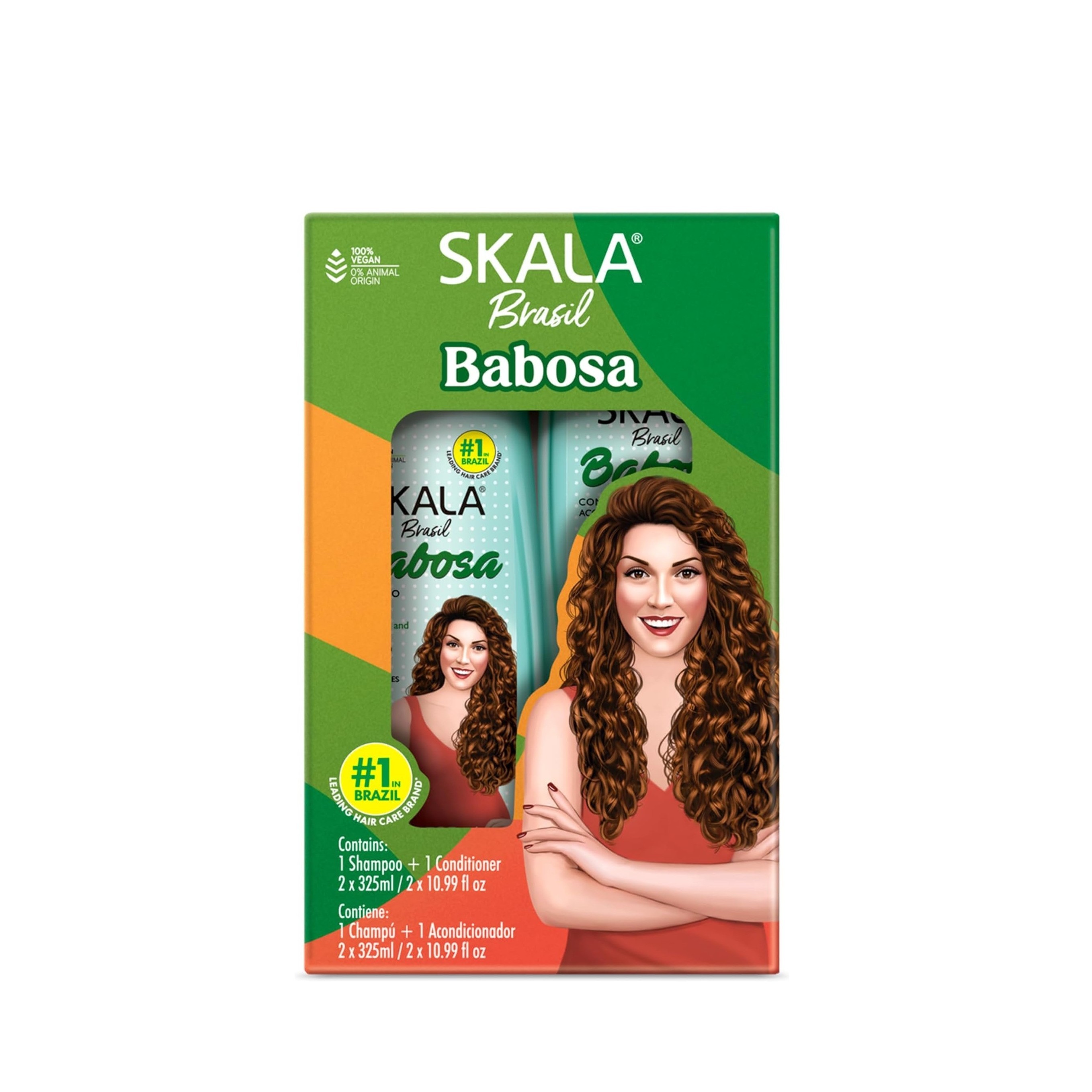 SKALA Babosa for curly hair (Shampoo 325ml + Conditioner 325ml) Kit  سكالا مجموعة العناية بالشعر الكيرلي