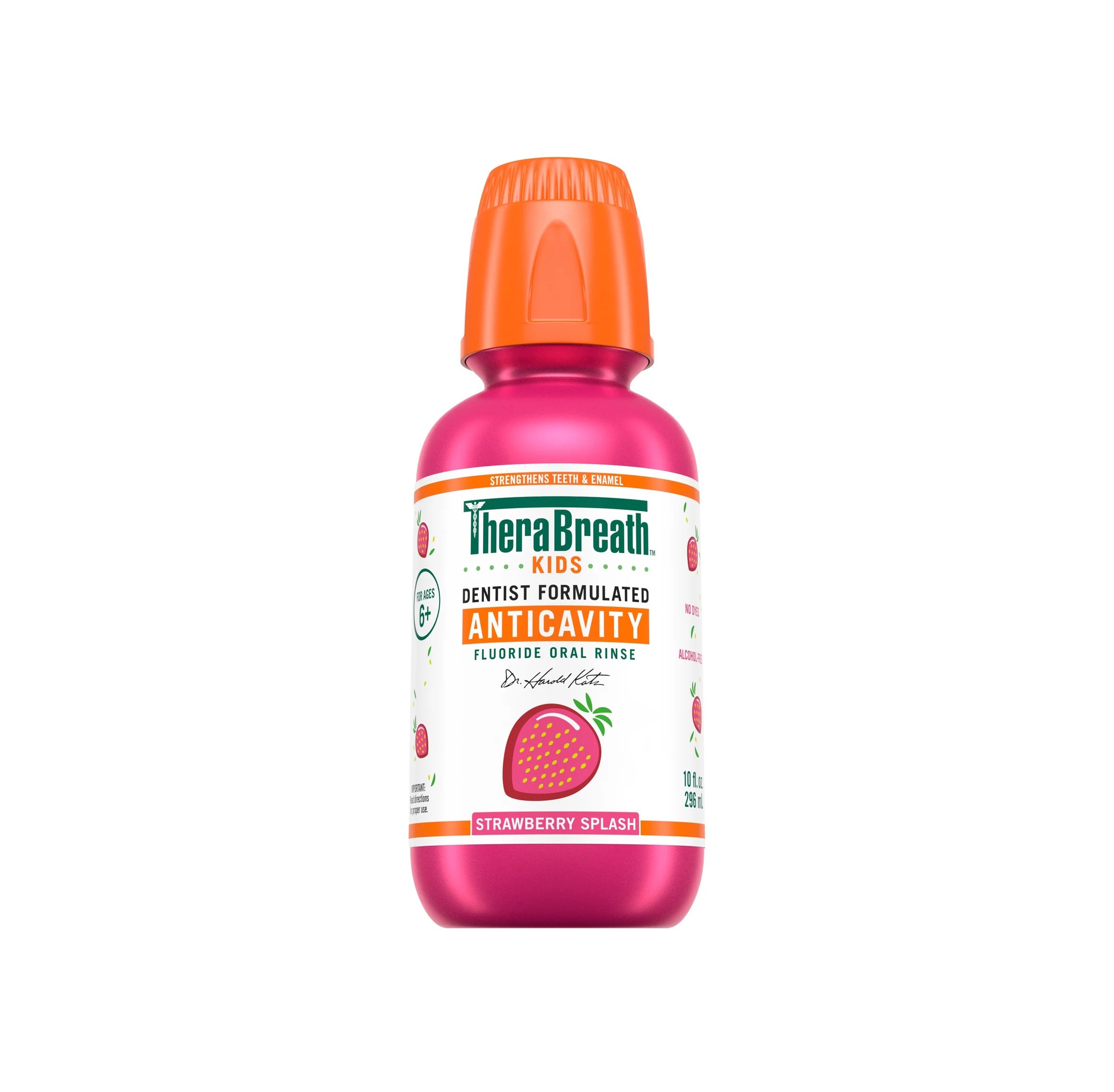 THERABREATH Anticavity Oral Rinse - Strawberry Splash 250ml  غسول فم مضاد للتسوس بنكهة الفراولة المنعشة