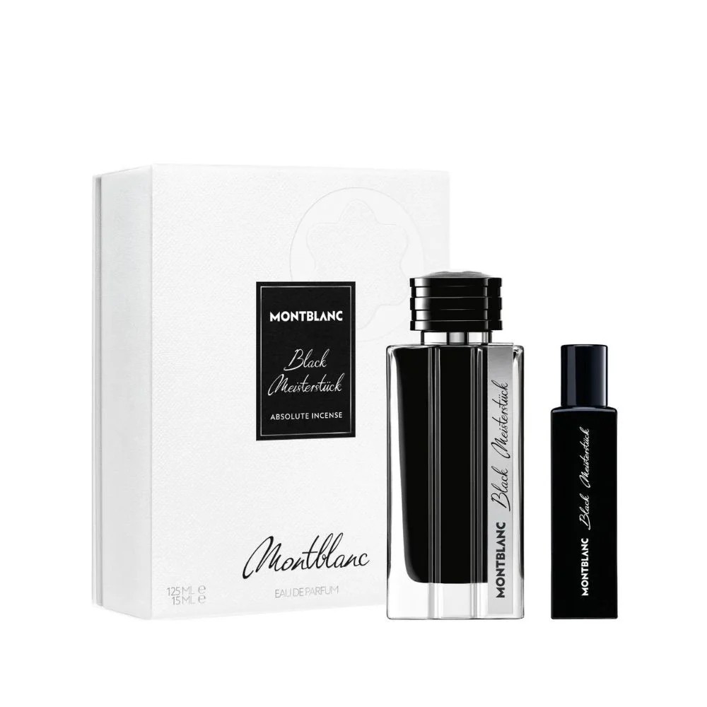 MONTBLANC Black Meisterstück Absolute Incense Gift Set for Men EAU DE PARFUM (125ml + 15ml)  مونت بلانك بكج هدايا للرجال