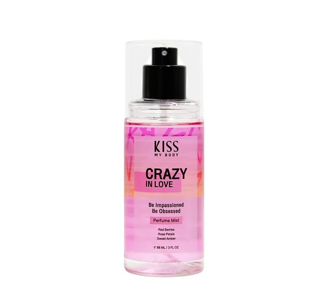 KISS MY BODY Eau De Toilette Body Mist for women 88ml - Crazy in Love  مست عطري بنفحات فاخرة للجسم