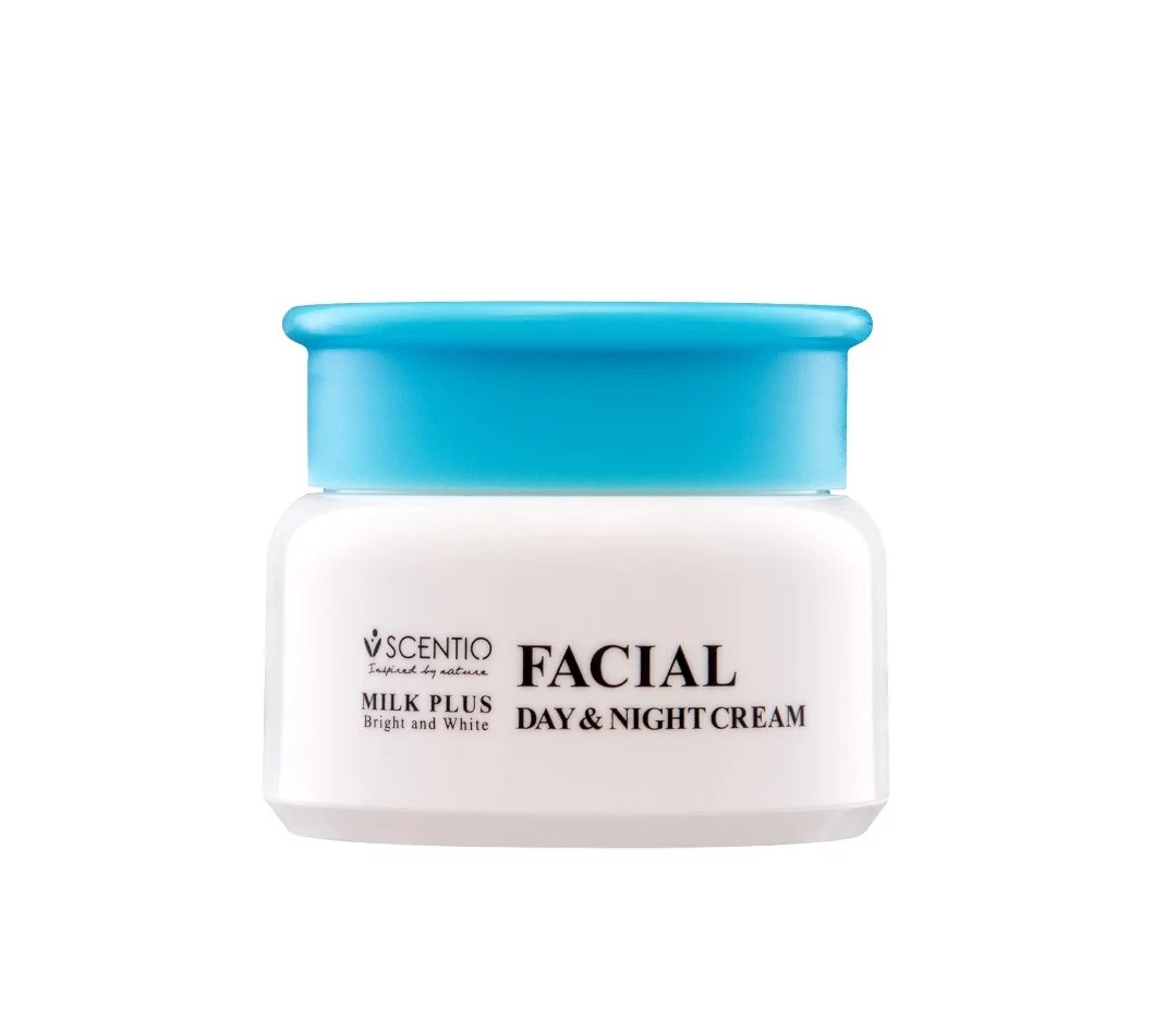 SCENTIO Milk Plus Facial Day & Night Cream 50ml  سينتيو كريم حليبي نهاري و ليلي مرطب للبشرة