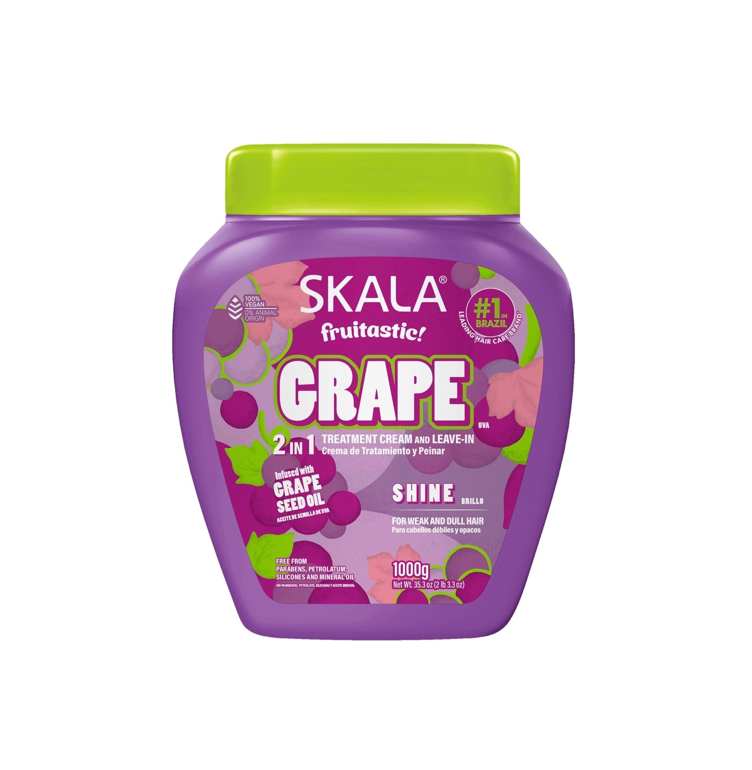 SKALA Fruitastic Grape 2 in 1 Treatment Cream and Leave-in 1000g  سكالا ليف ان معالج للشعر برائحة العنب