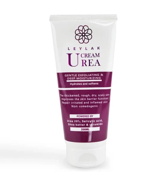 LEYLAK Urea Cream, Gentle Exfoliating and Deep Moisturising 200ml  ليلاك كريم اليوريا تقشير لطيف وترطيب عميق