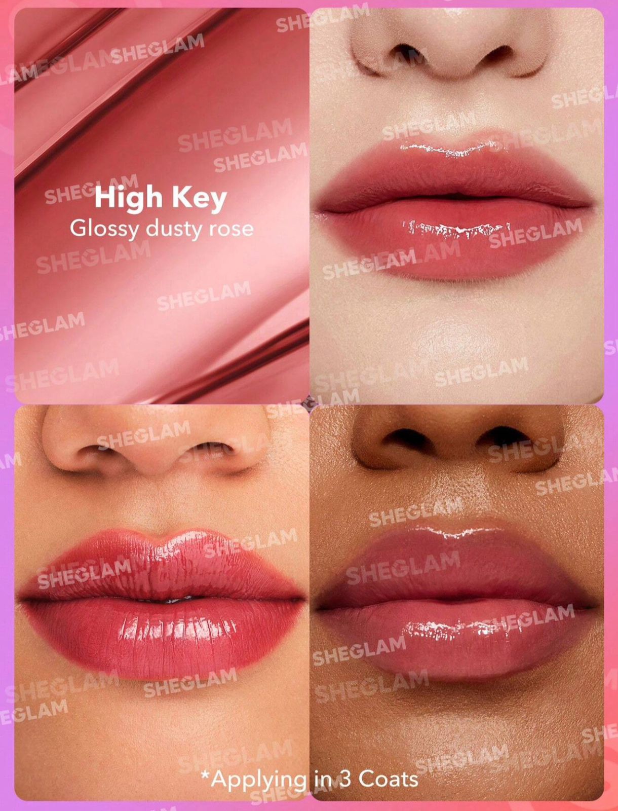 SHEGLAM Mirror Kiss High-Shine Lipstick شيكلام احمر شفاه لامع