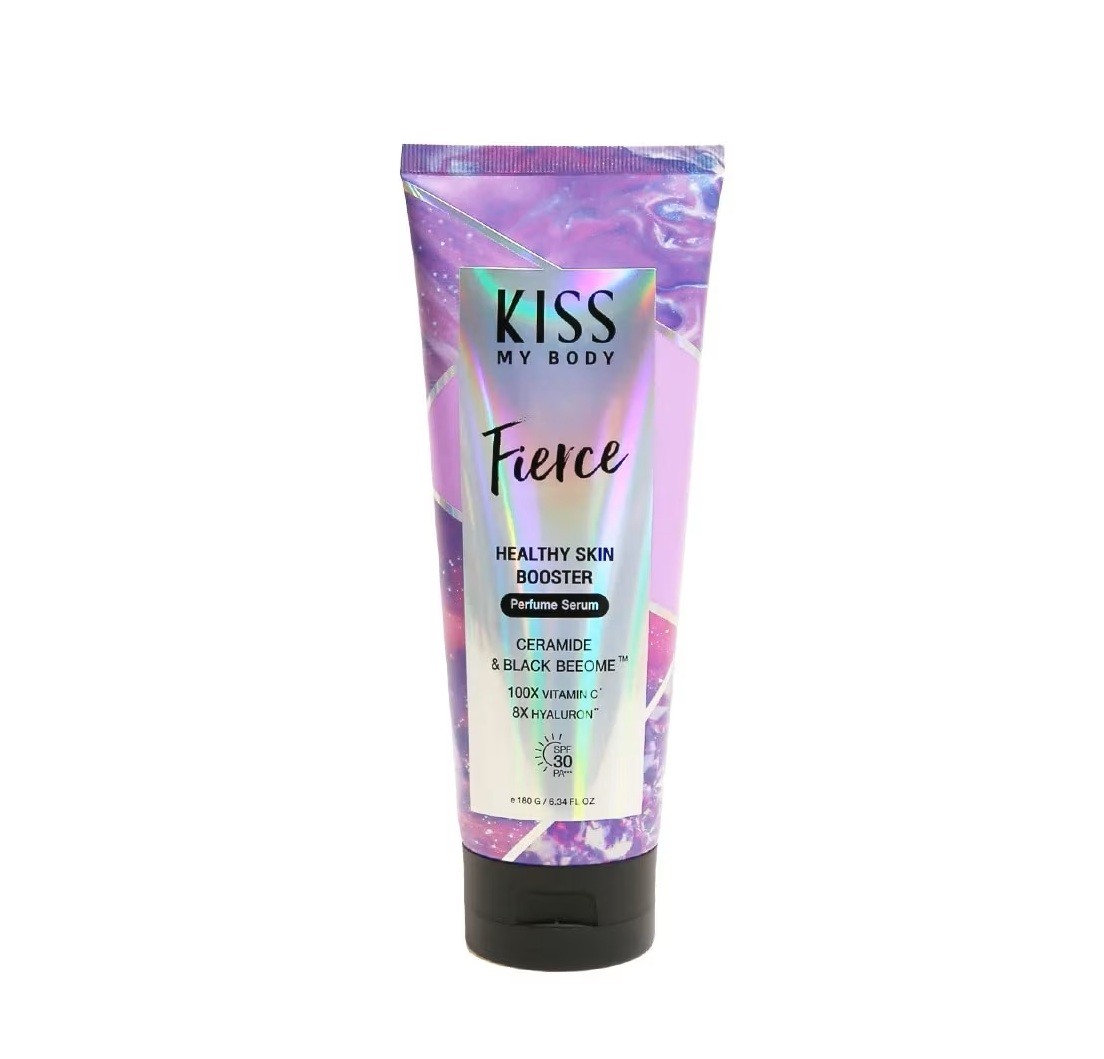 KISS MY BODY Healthy Skin Booster Perfume Serum SPF30 PA+++ 180g - Fierce  سيروم مرطب ومعطر للجسم مع عامل حماية من اشعة الشمس