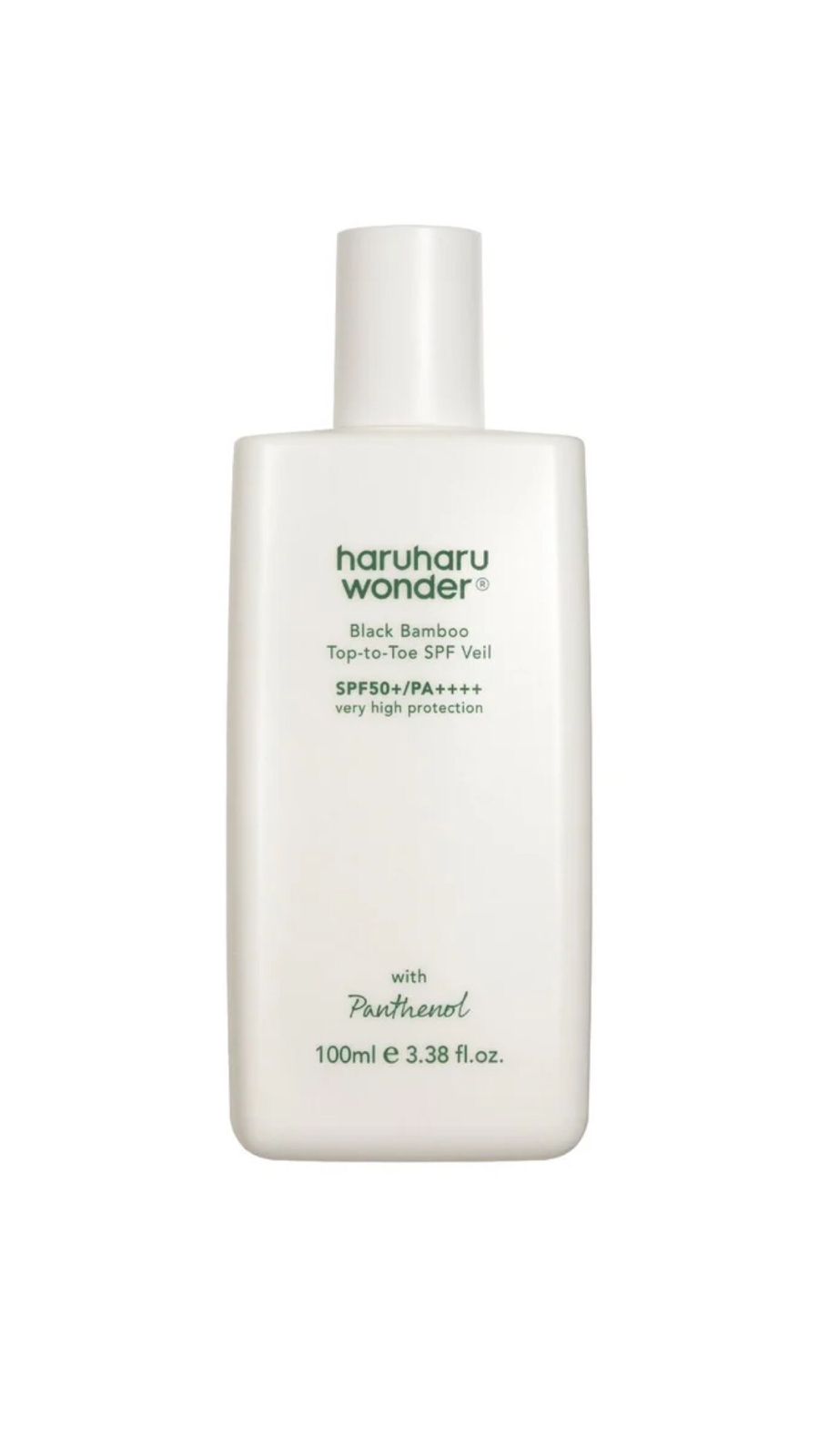 HARUHARU WONDER BLACK BAMBOO SUNSCREEN SPF 50+ FOR All SKiN TYPES 100ml هارو هارو واقي شمس للوجه والجسم