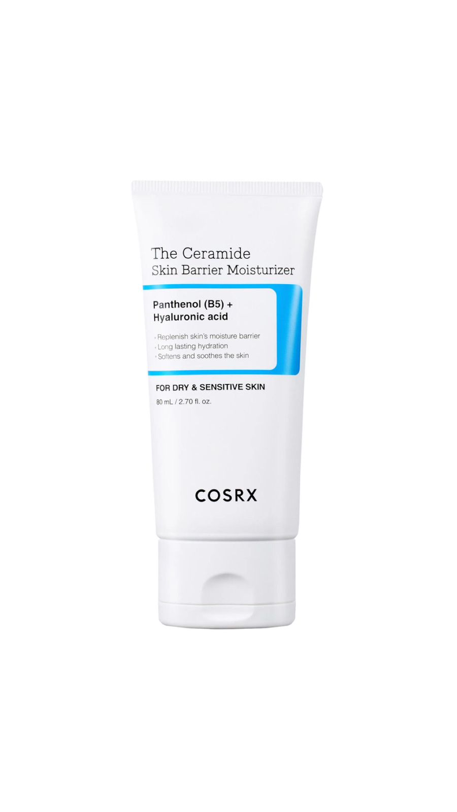 COSRX THE CERAMIDE SKIN BARRIER MOISTURIZER 80ml (For Dry & Sensitive Skin) 80ml كوزركس كريم لإصلاح وتقوية حاجز البشرة