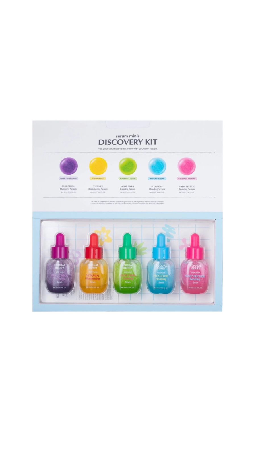 EQQUALBERRY SERUM MINIS DISCOVERY KIT اكوال بيري مجموعة سيرومات للعناية بجميع انواع البشرة