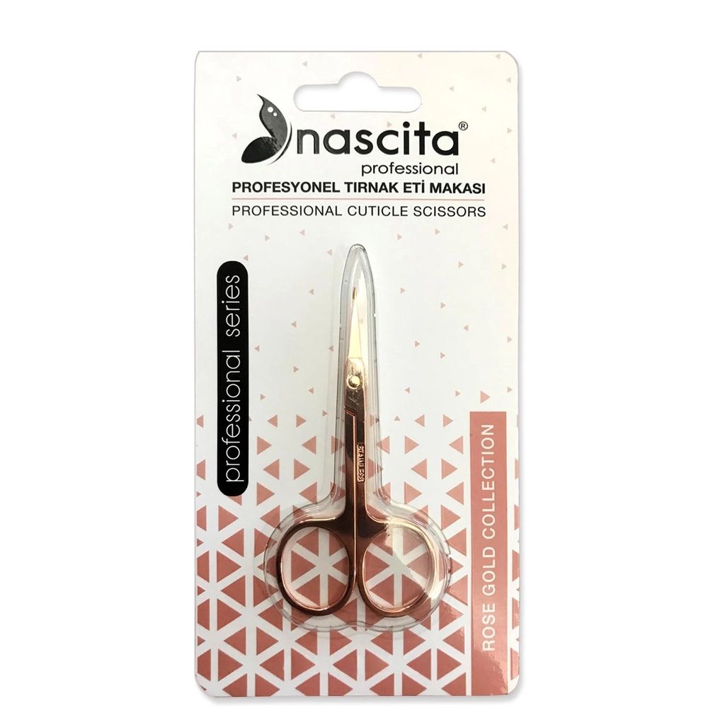 NASCITA PROFESSIONAL CUTICLE SCISSORS ROSE GOLD COLLECTION ناسيتا مقص احترافي للاظافر الزوائد الجلدية