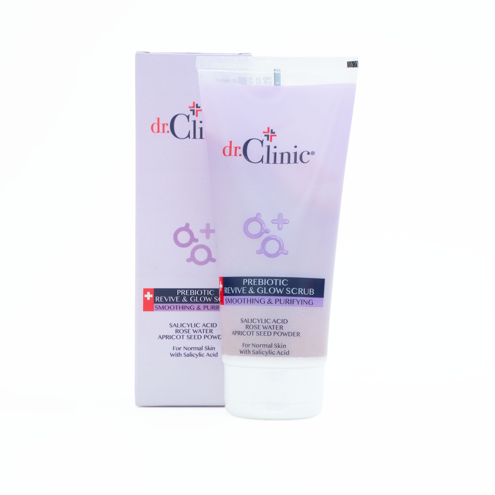 DR.CLINIC PREBIOTIC REVIVE & GLOW SCRUB SMOOTHING & PURIFYING دكتور كلينك سكراب مقشر للبشرة العادية بحمض الساليسيليك اسيد