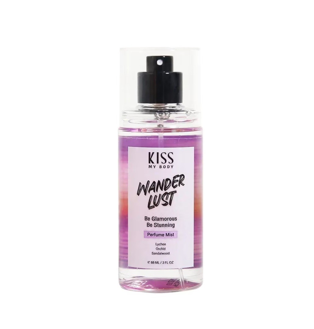 KISS MY BODY Eau De Toilette Body Mist for women 88ml - Wanderlust  مست عطري بنفحات فاخرة للجسم