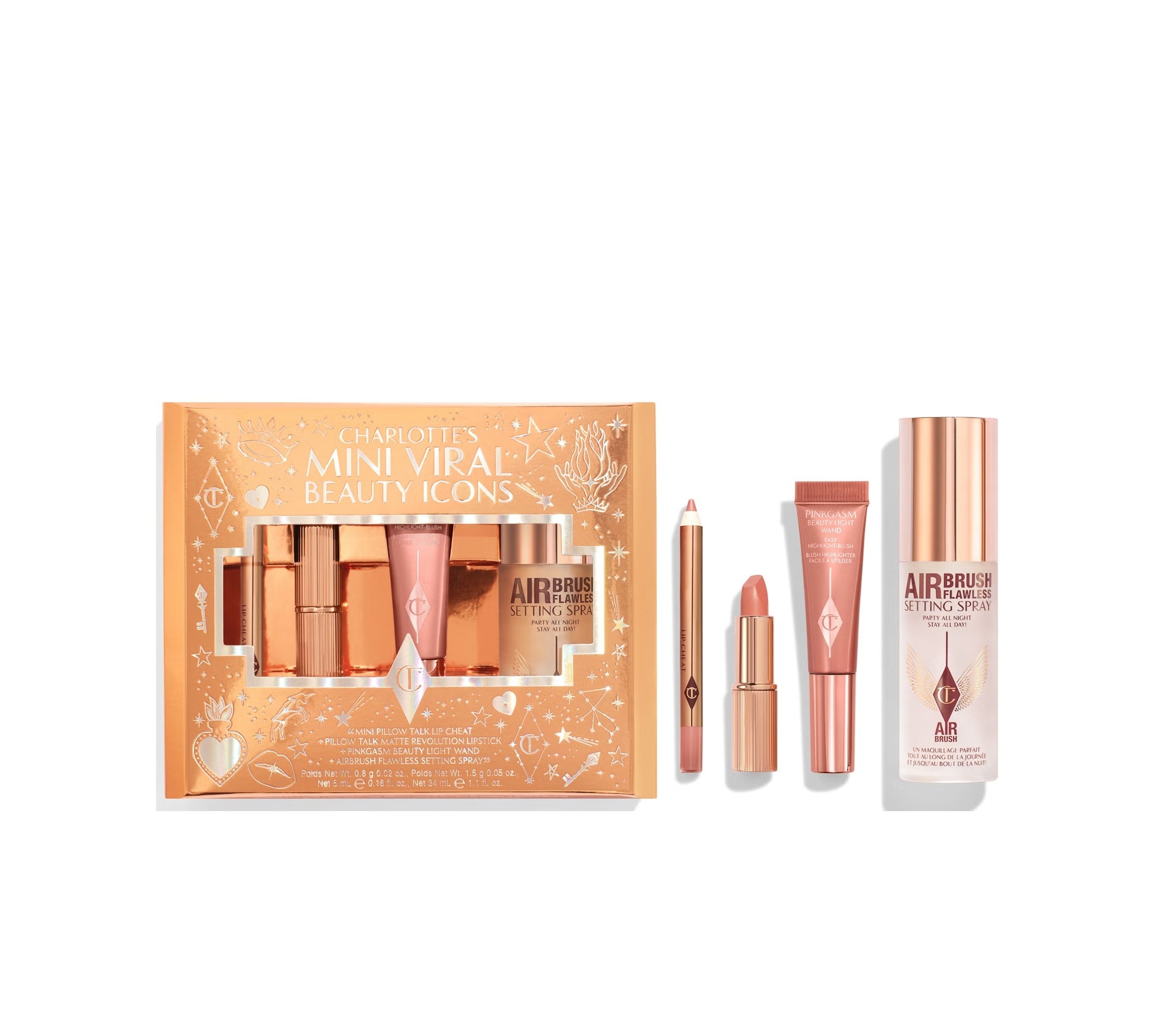 CHARLOTTE TILBURY Charlotte's Mini Viral Beauty Icons 4PCS  شارلوت بكج مكياج للبشرة