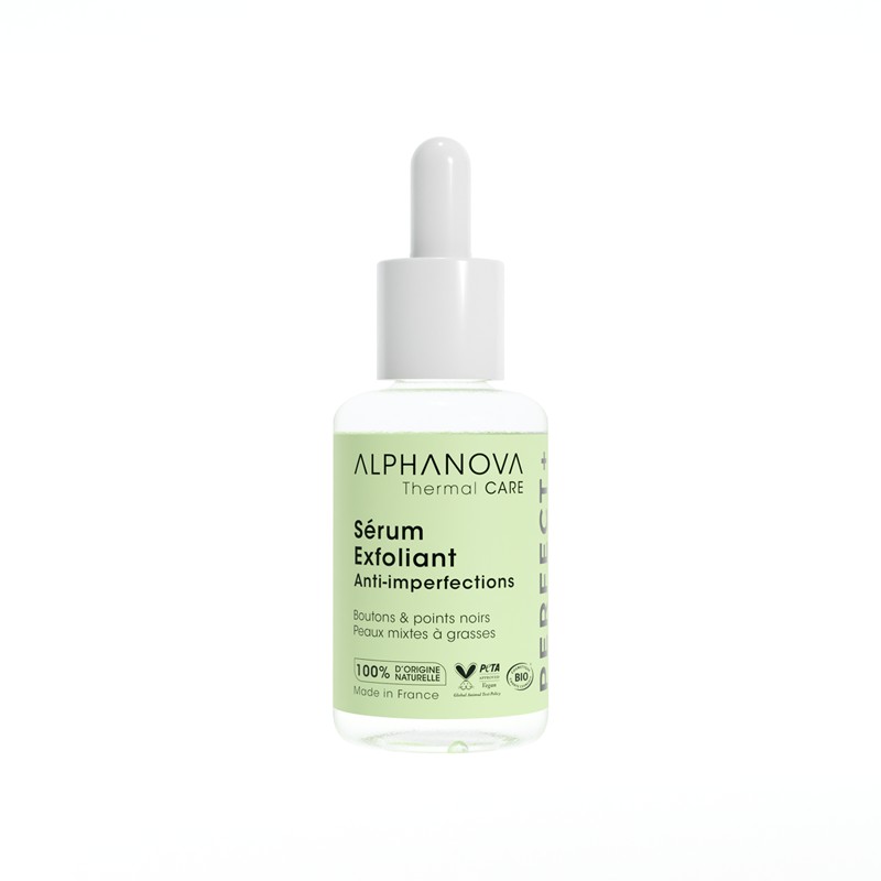 ALPHANOVA PERFECT+ Anti-Blemish Exfoliating Serum for combination to oily skin 30ml  الفانوفا سيروم مقشر منقّي للمسام مناسب للبشرة المختلطة إلى الدهنية