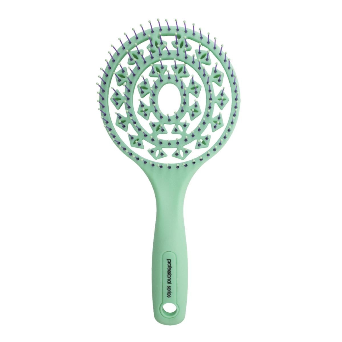 Elly Ventilated Hair Brush round TURQUOISE - 23 ايلي فرشاة شعر ذات فتحات تهوية