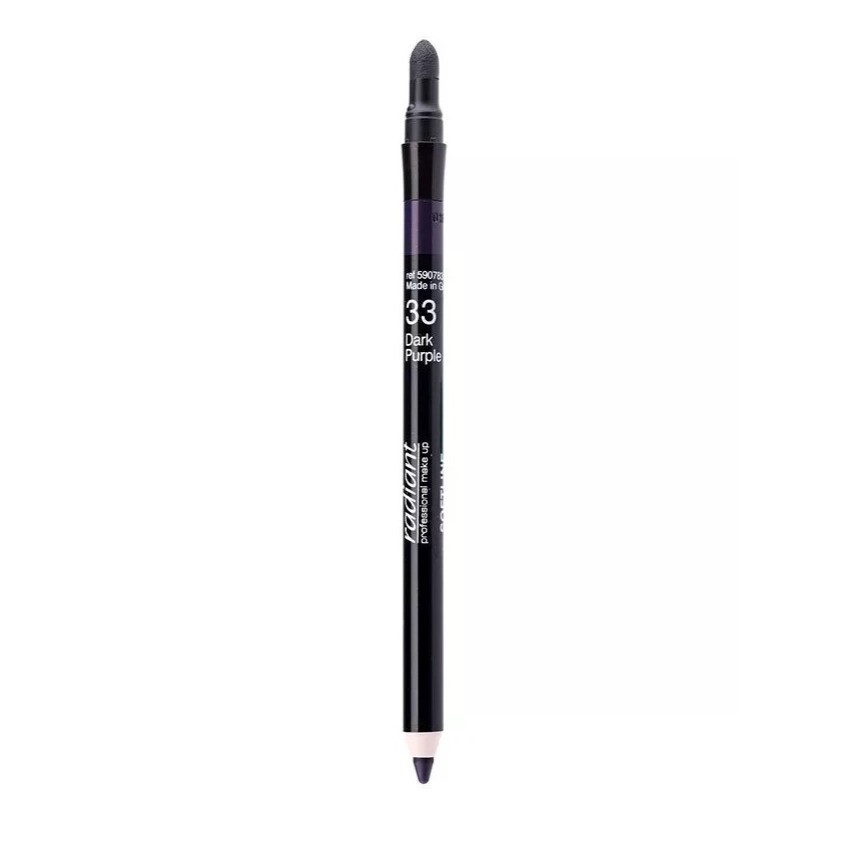 RADIANT Radiant Softline Waterproof Eye Pencil with Smudging Tool- 33 Dark Purple ريدينت  قلم عيون ناعم مقاوم للماء مع ملمع