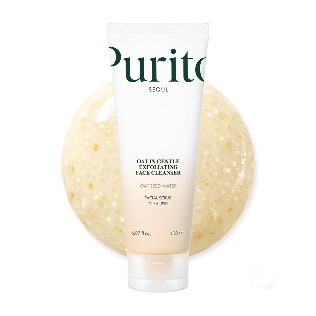 PURITO Oat In Gentle Exfoliating Face Cleanser 150ml  بوريتو غسول بذور الشوفان لتقشير وترطيب وتهدئة البشرة