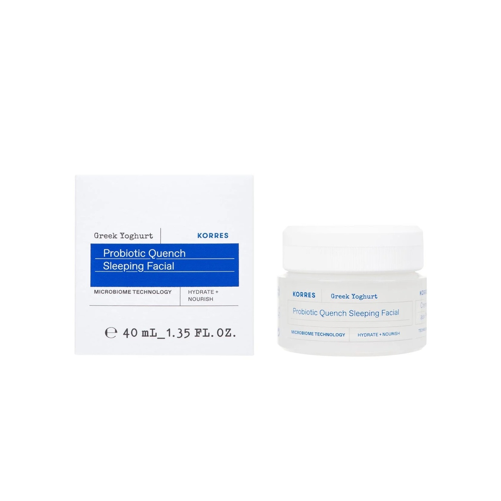 KORRES Greek Yoghurt Probiotic Quench Sleeping Facial 40ml  كوريس كريم مرطب ليلي يرطب بعمق ،يغذي ويقوي حاجز البشرة