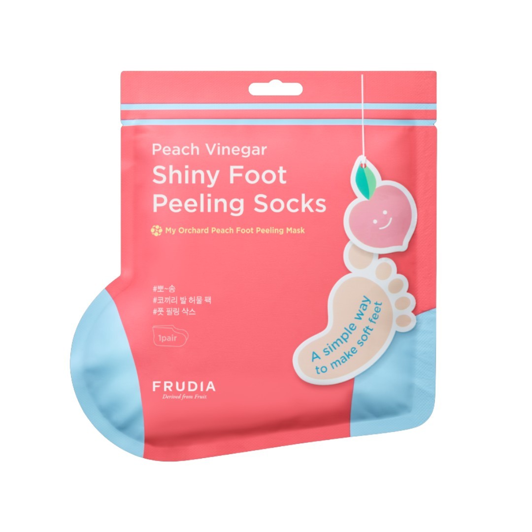 FRUDIA My Orchard Shiny Peeling Socks Foot Mask 40g - Peach فروديا ماسك لتقشير القدمين بخلاصة الخوخ