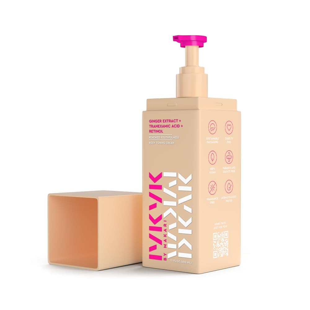 IYKYK BY MAKARI Ginger Extract + Tranexamic Acid + Retinol Body Toning Cream 400ml  لوشن الزنجبيل وحمض الترانيكساميك والريتينول المرطب والمنعم والمعزز لإشراقة الجسم