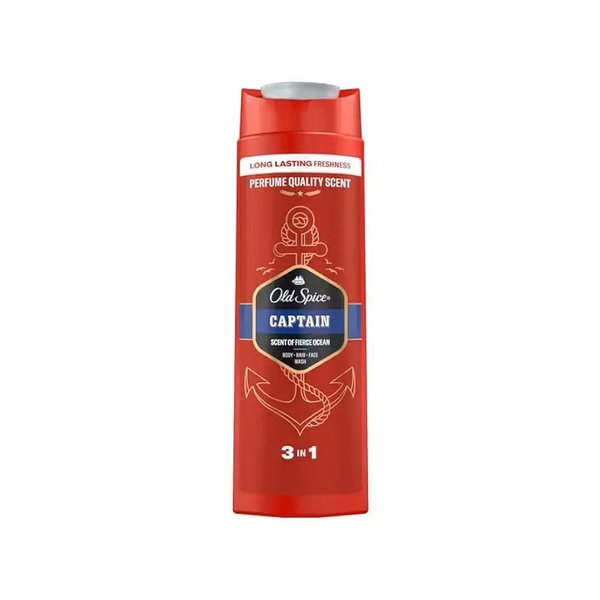 OLD SPICE CAPTAIN 3-IN-1 SCENT OF FIERCE OCEAN 400ml اولد سبايس غسول للجسم