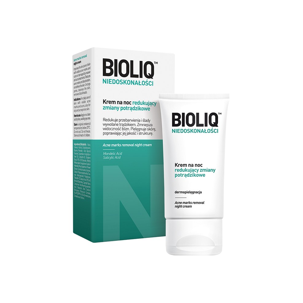 BIOLIQ Night cream reduces acne lesions 30ml  بايوليك كريم ليلي يقلل من حب الشباب و مشاكل البشرة