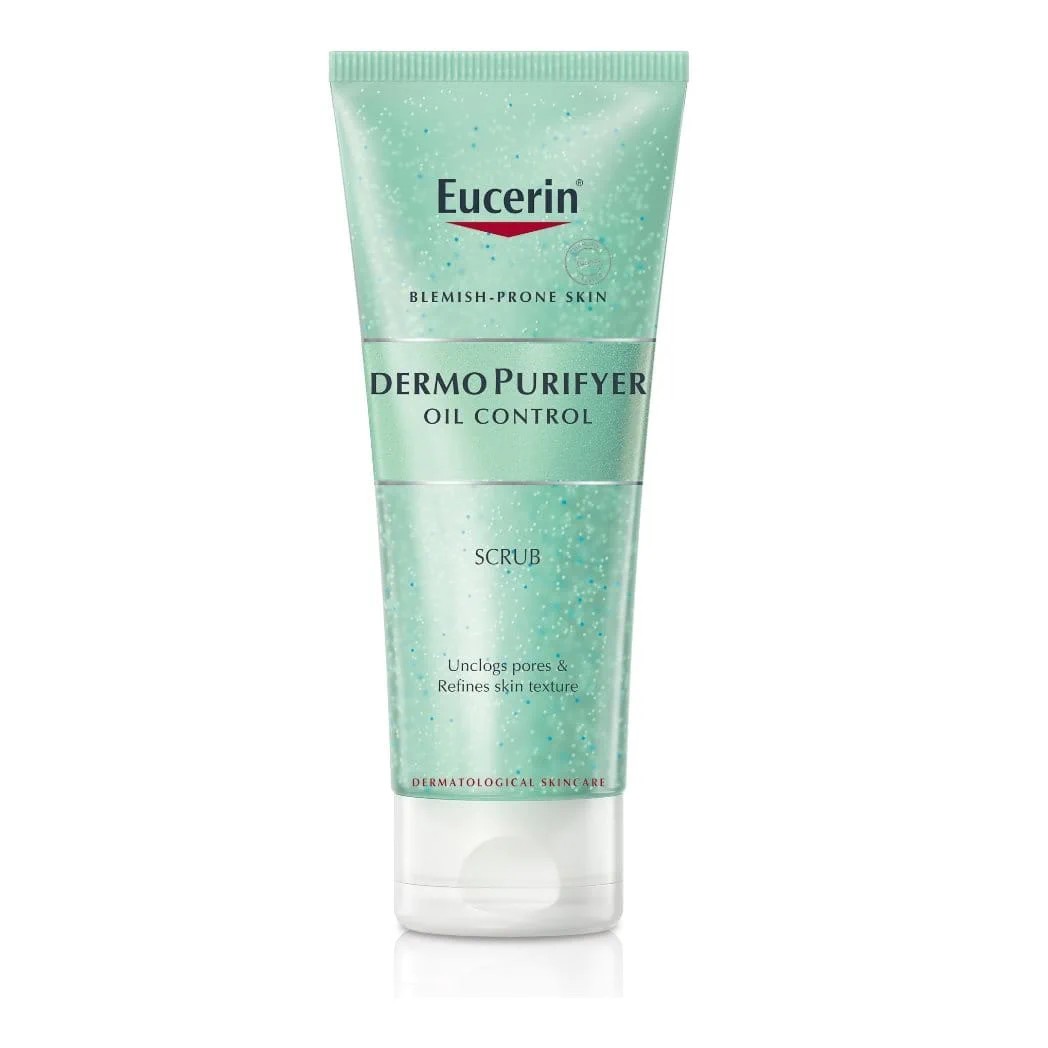 EUCERIN Dermopurifyer Oil Control Scrub يوسيرين مقشر ينظف المسام بعمق ويقلل الرؤوس السوداء
