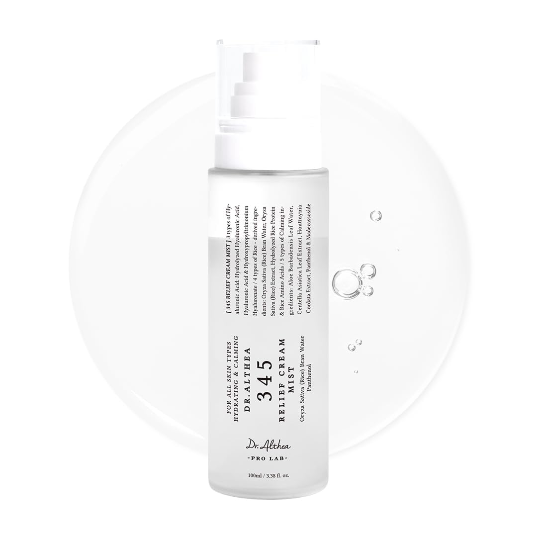 DR.ALTHEA 345 Relief Cream Mist 100ml رذاذ كريمي مُهدئ و مرطب للبشرة بخلاصة الأرز عناية مُتكاملة للبشرة الحساسة