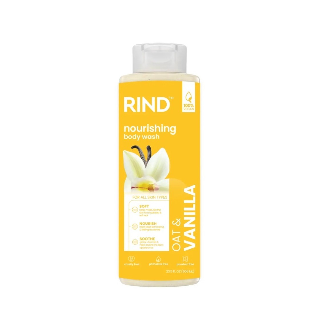 RIND PRO Nourishing BODY WASH 606ml - Oat & Vanilla ريند غسول جسم غني بالشوفان ورائحة الفانيليا