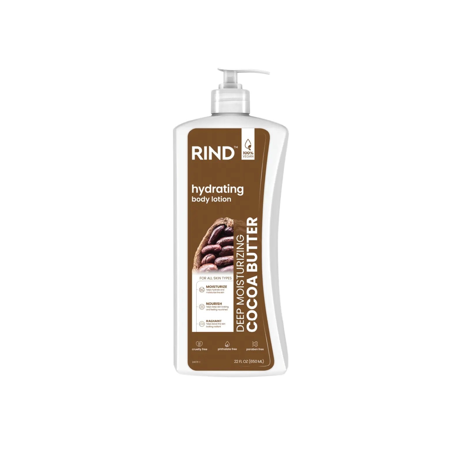 RIND Hydrating Body Lotion – Cocoa Butter 650ml ريند لوشن مرطب للجسم بخلاصة زبدة الكاكاو