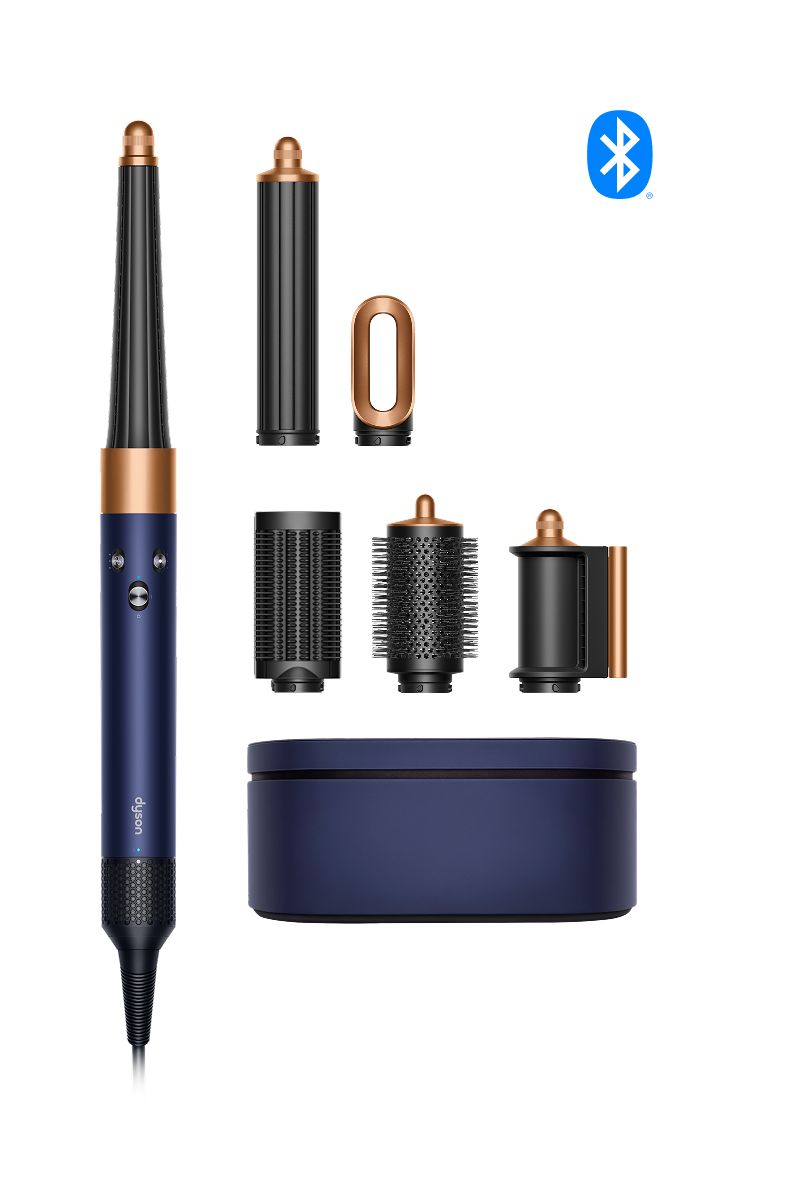 DYSON Airwrap i.d.™️ multi-styler and dryer - Straight+Wavy (Prussian Blue/Rich Copper) دايسون جهاز متطور لتصفيف وتجفيف الشعر بتقنية البلوتوث (بلون أزرق نحاسي)