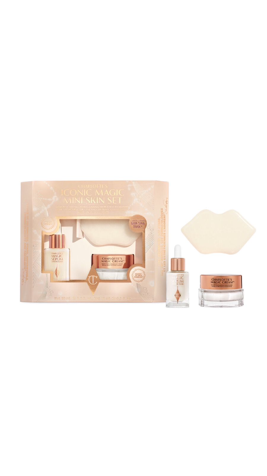 CHARLOTTE TILBURY ICONIC MAGIC MINI SKIN SET (15ml , 10ml) تشارلوت تلبوري مجموعة مصغرة للعناية بالبشرة
