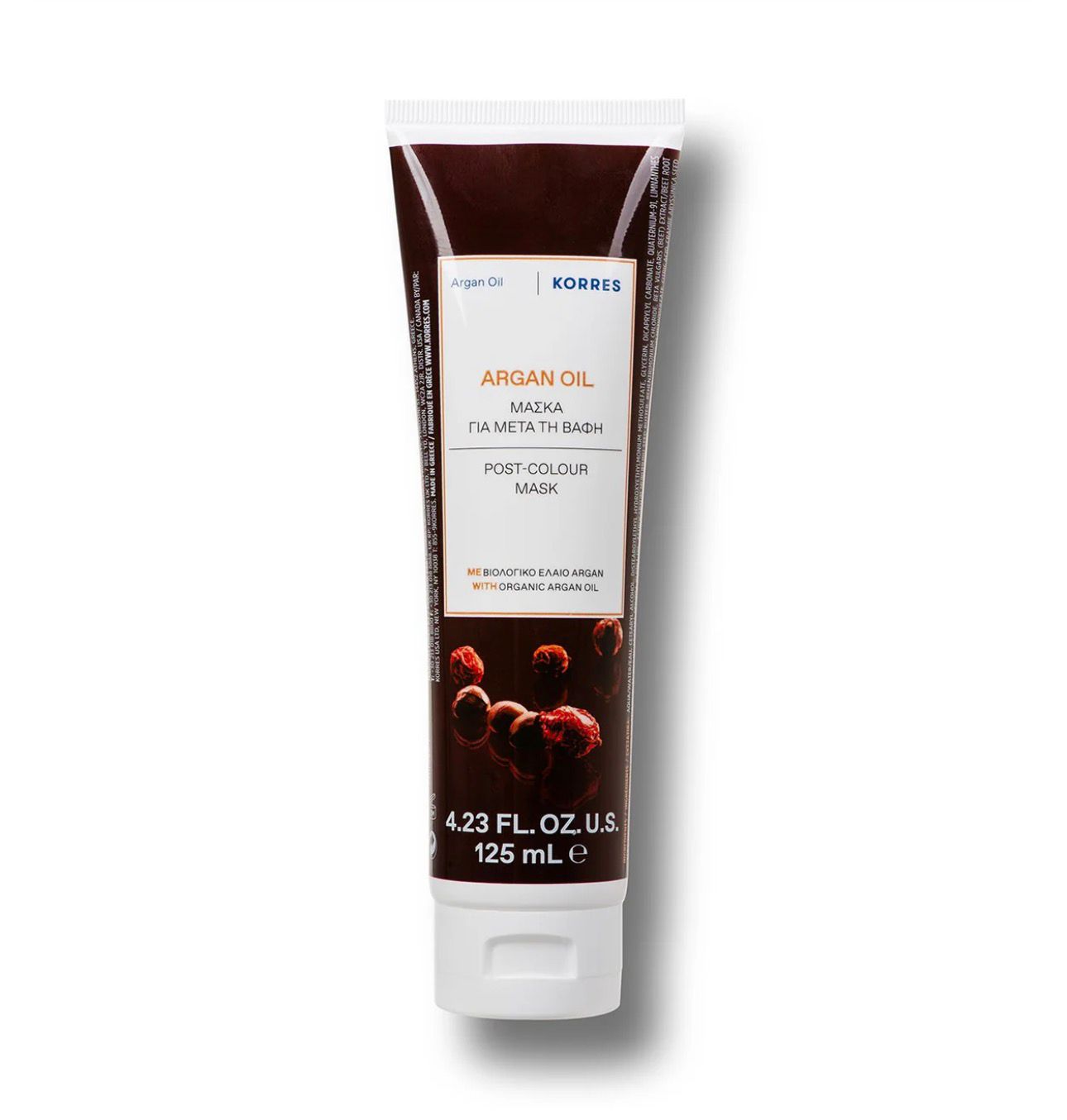 KORRES ARGAN OIL POST-COLOUR HAIR MASK 125ML كوريس ماسك مغذي للشعر المصبوغ