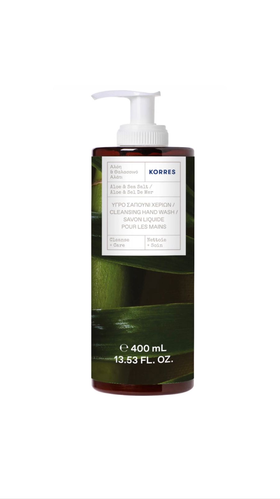 KORRES ALOE & SEA SALT CLEANSING HAND WASH 400ML كوريس غسول سائل لليدين بخلاصة الألوفيرا وملح البحر