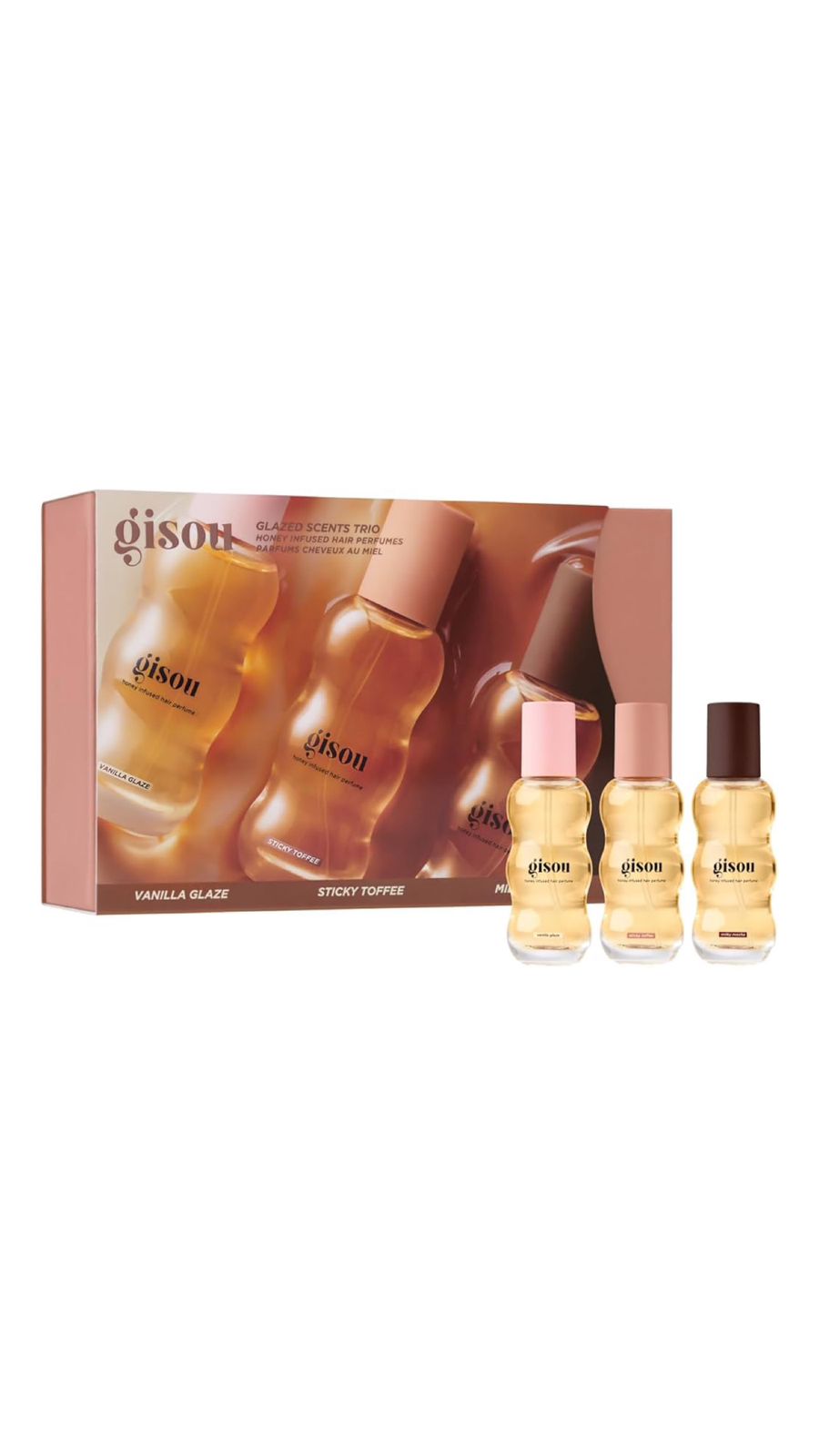 GLAZED SCENTS TRIO HONEY INFUSED HAIR PERFUMES جيسو مجموعة متنوعة من عطور الشعر
