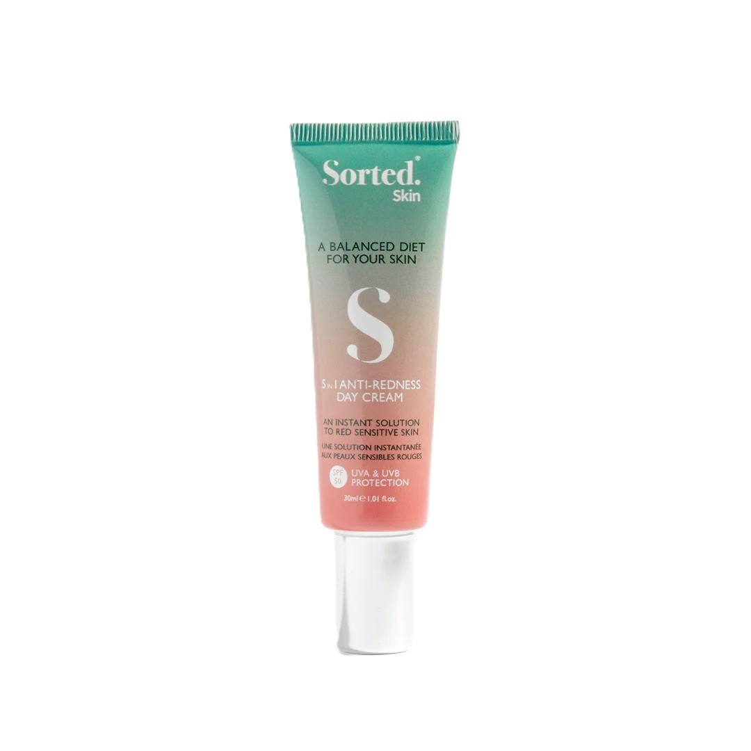SORTED SKIN 5 IN 1 ANTI-REDNESS DAY CREAM SPF50 30ml  سورتيد سكن كريم مرطب ومهدئ ومضاد لإحمرار البشرة مع عامل حماية من الشمس