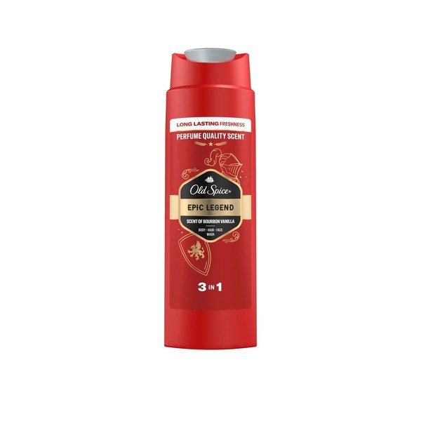 OLD SPICE EPIC LEGEND 3-IN-1 BOURBON VANILLA SCENT 400ml اولد سبايس غسول للجسم