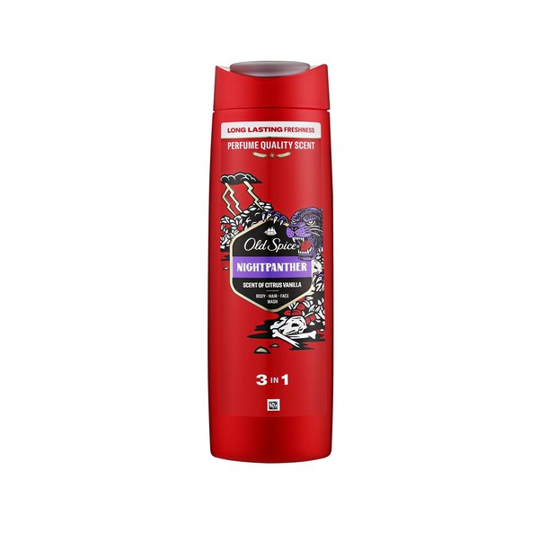 OLD SPICE Night Panther 3-IN-1 With CITRUS VANILLA SCENT 400ml اولد سبايس غسول للجسم