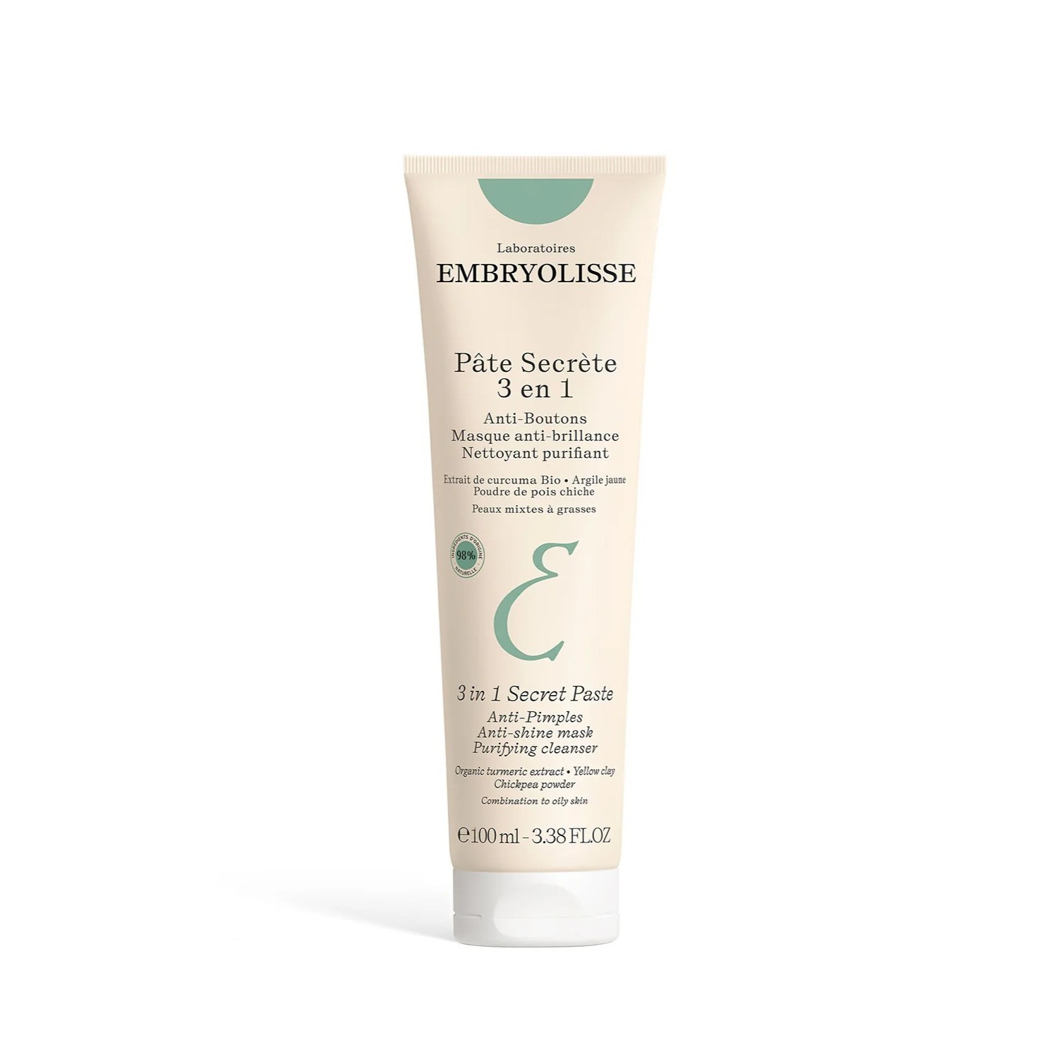 EMBRYOLISSE 3-in-1 Secret Paste 100ml  غسول وقناع معالج منقي للبشرة المعرضة للحبوب