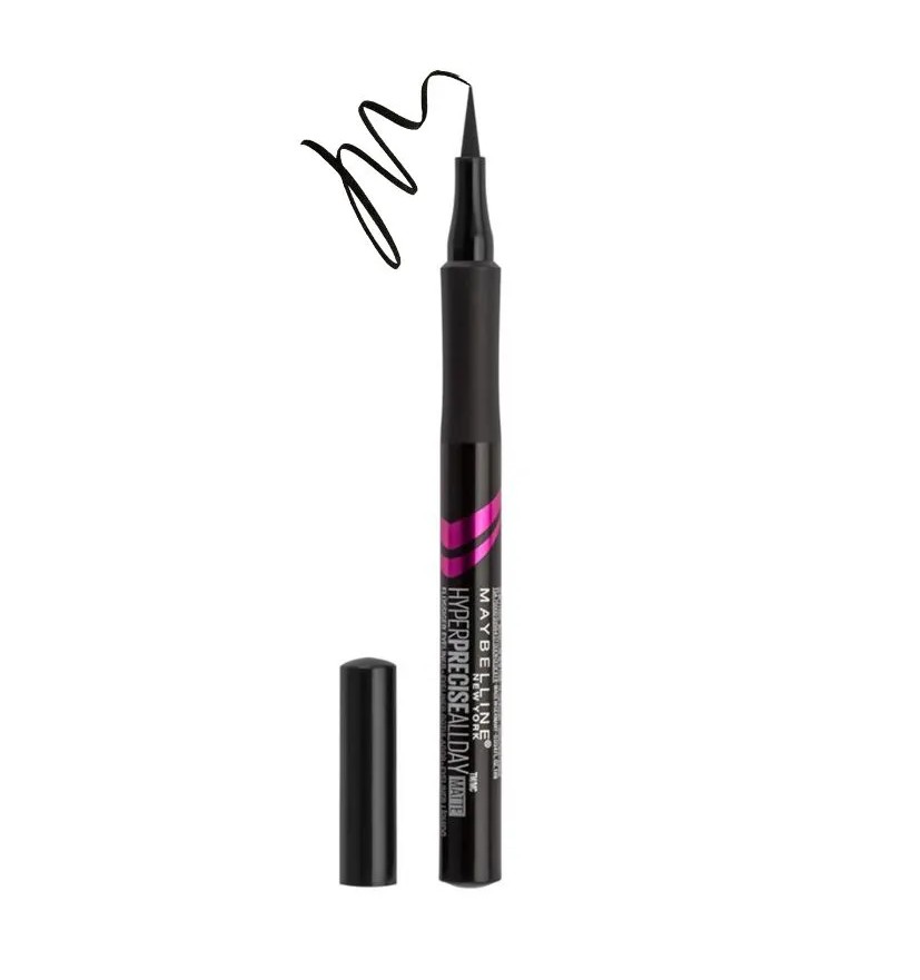 MAYBELLINE Siyah Eyeliner Hyper Precise All Day Eyeliner - Matte Black ميبيلين محدد عيون فائق الدقة يدوم طوال اليوم - أسود مطفي