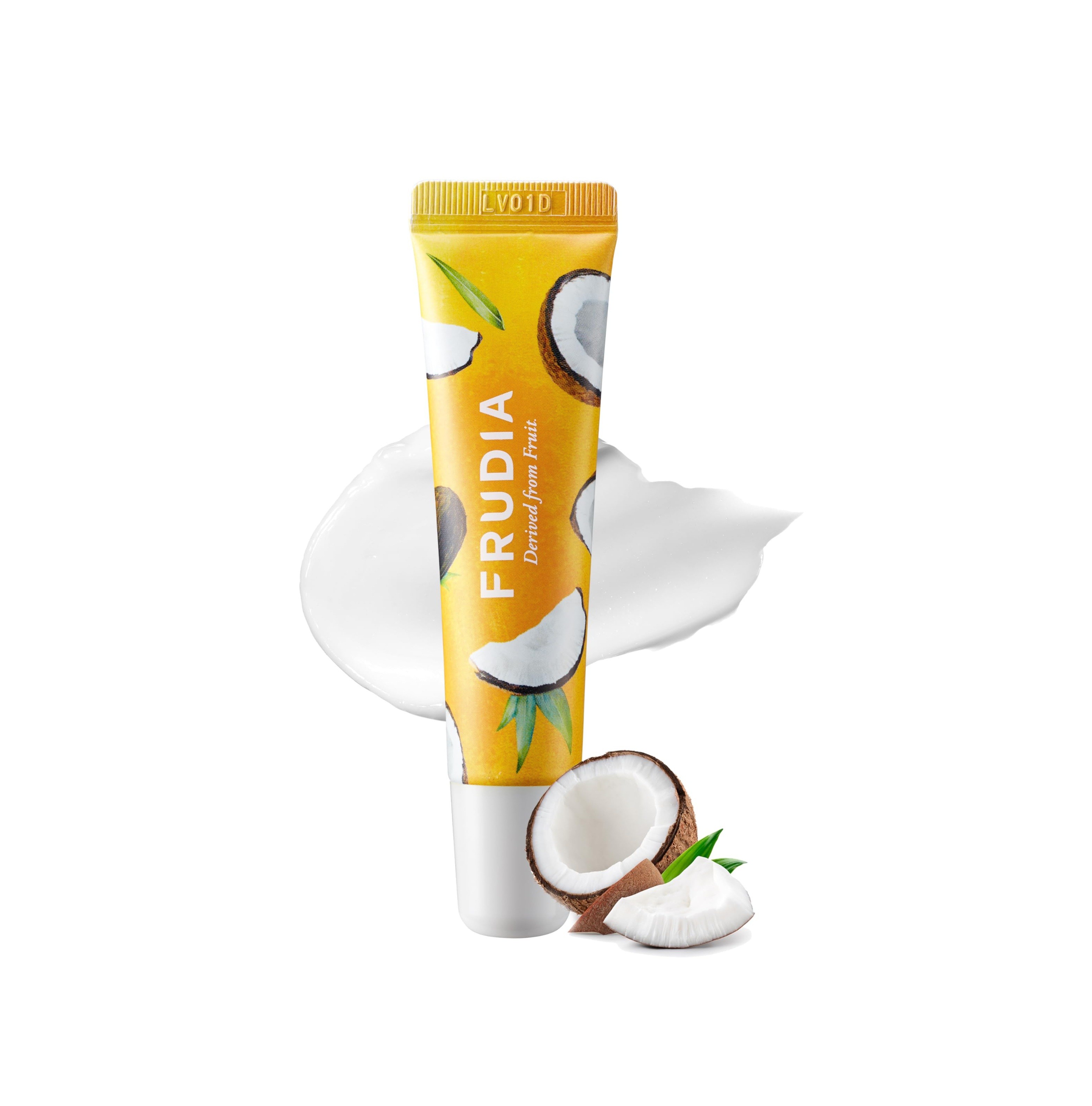 FRUDIA Honey Salve Lip Cream 10g - Coconut  فروديا بلسم شفاه مرطب يهدئ ويقوي حاجز الشفاه بخلاصة جوز الهند