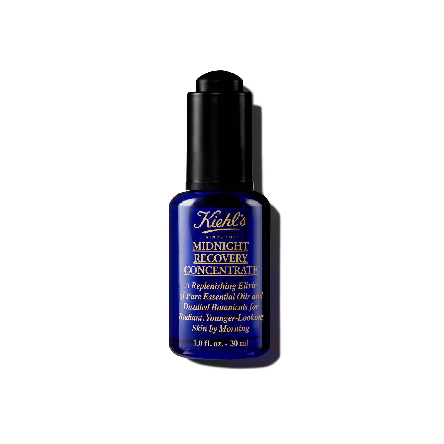 KIEHL'S Midnight Recovery Concentrate Moisturizing Face Oil Serum 30ml  كيلز سيروم زيتي ليلي مصمم لدعم عملية تجدد البشرة أثناء النوم