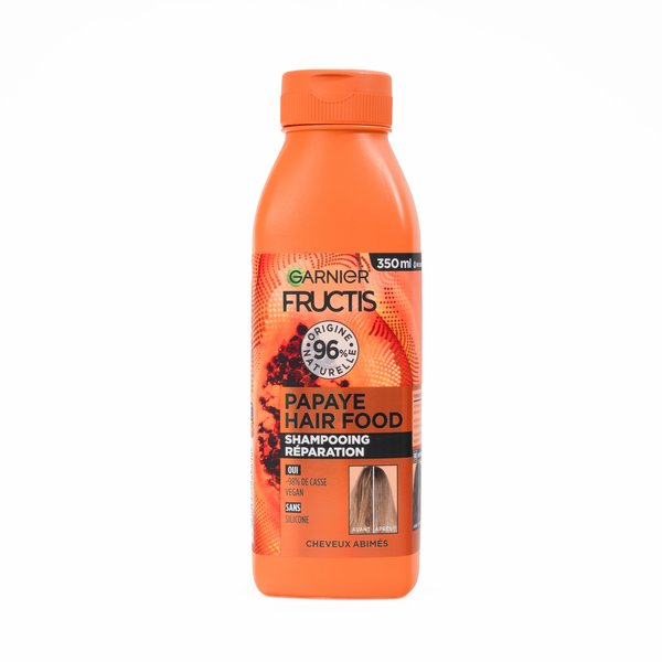 GARNIER FRUCTIS Papaya Hair Food Shampooing Reparation 350ml كارنير شامبو مغذي للشعر بالبابايا