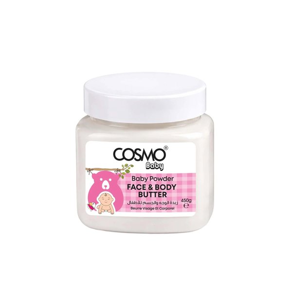 COSMO Face & Body Butter 450g - Baby Powder  كوزمو زبدة مرطبة للاطفال للبشرة والجسم