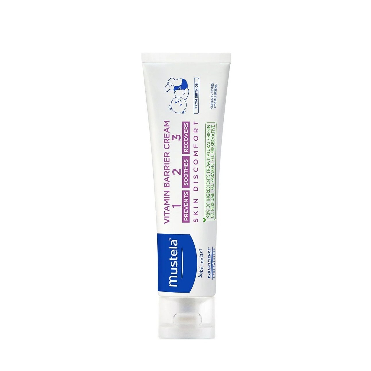 MUSTELA 123 Vitamin barrier cream 100g  موستيلا كريم العناية بالاطفال